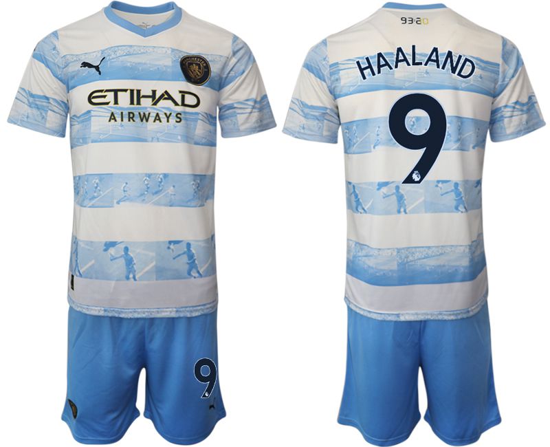 Men 2022-2023 Club Manchester City blue #9 Soccer Jerseys